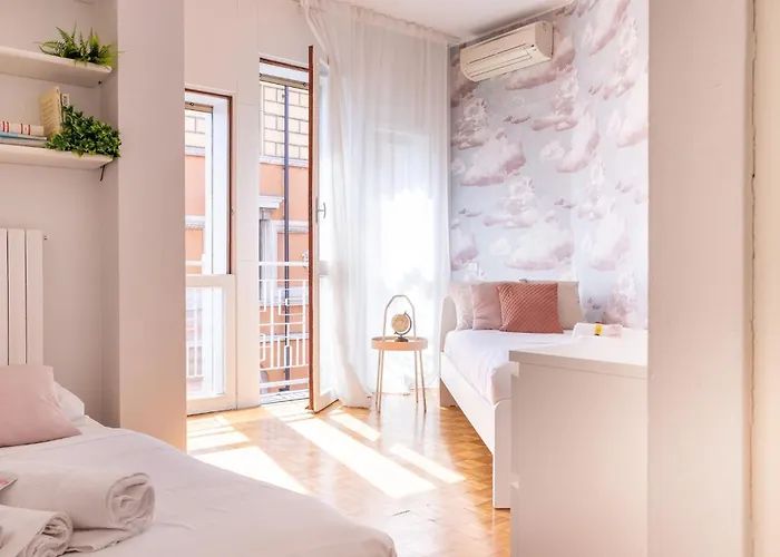 Ampio Ed Elegante - 2 E 2 Bagni 아파트 *